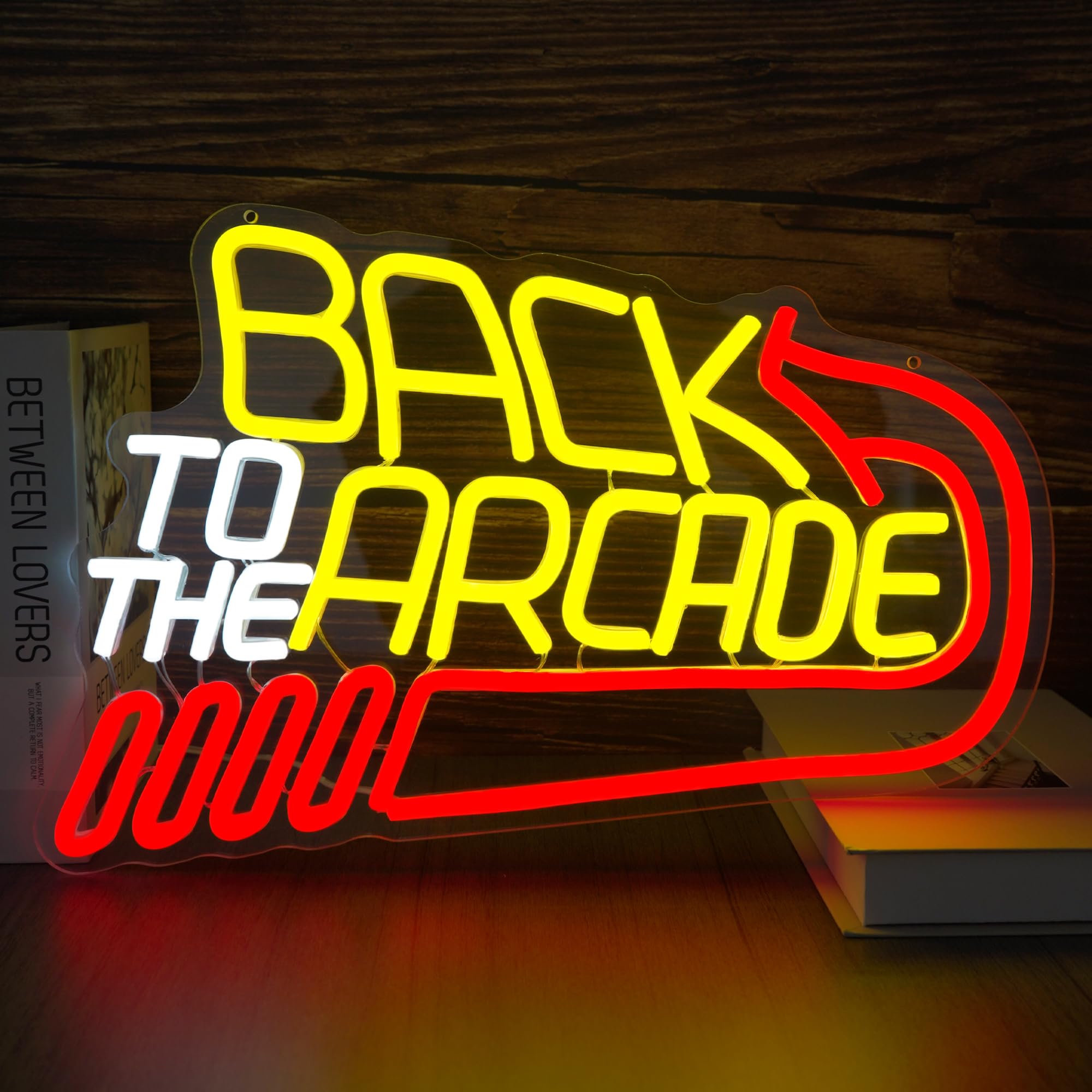 レトロ感抜群BACK TO THE ARCADE ネオンサインゲーム部屋・バーに Retro Arcade Neon Sign Large Back to the Arcade Neon Light